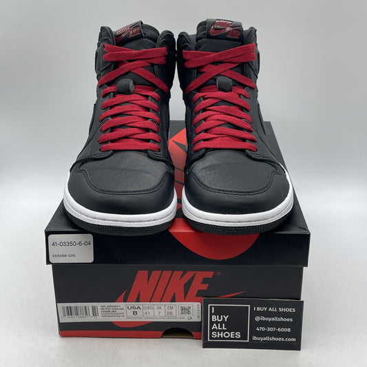 Size 8 - Air Jordan 1 Retro OG High Black Gym Red (555088-060)