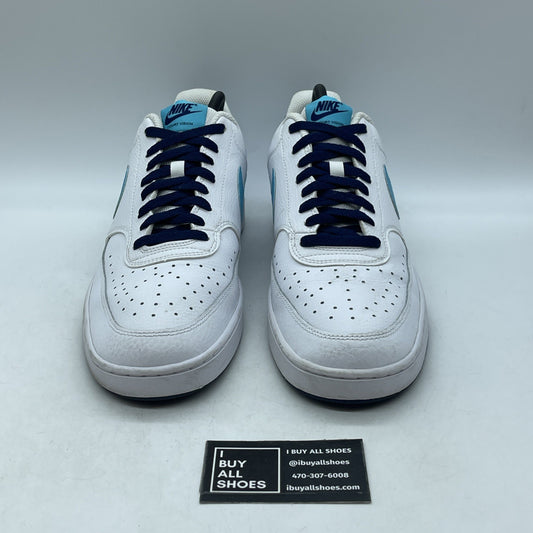 Size 12 - Nike Court Vision Low White Turquoise Blue (DM1187-100)