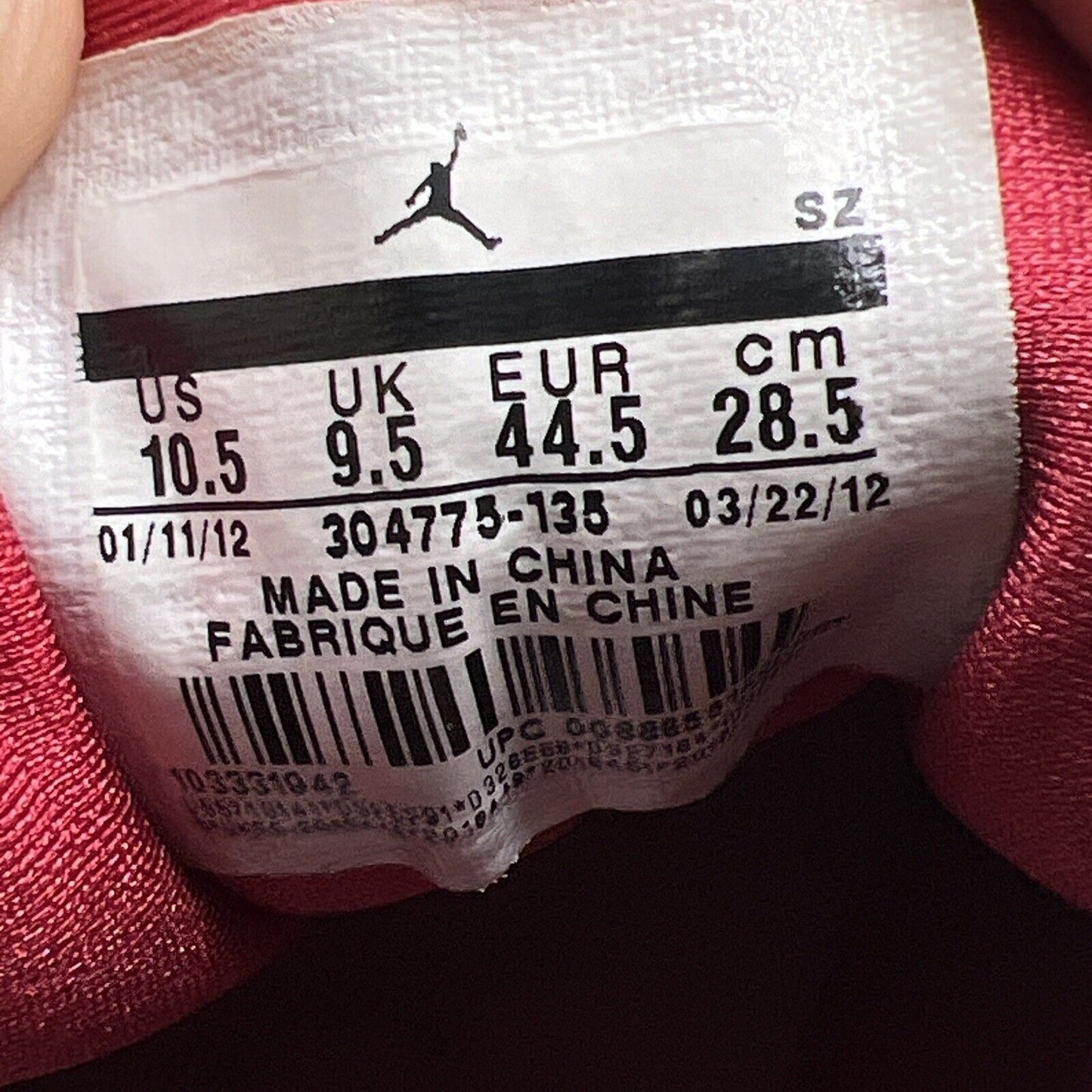 Size 10.5 - Air Jordan 7 Retro 2012 Olympic White Navy Red Leather (304775-135)