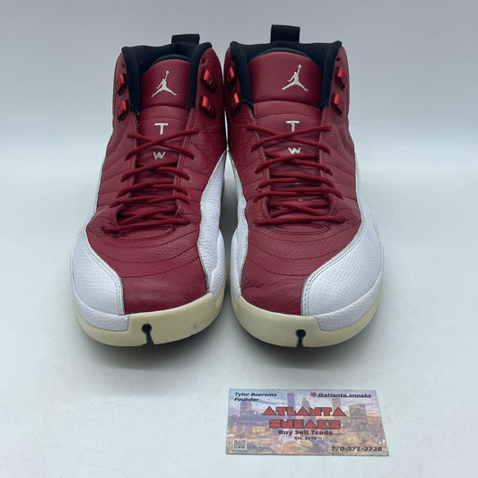 Size 10.5 - Air Jordan 12 Retro Gym Red White Leather Black (130690-600)