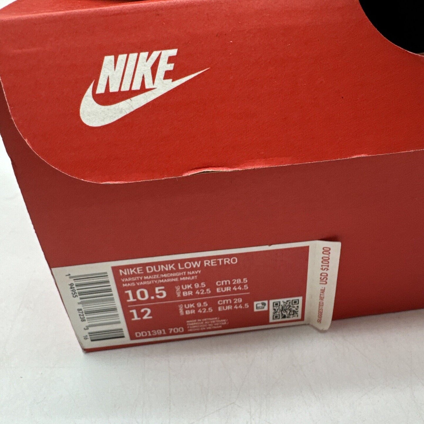 Size 10.5 - Nike Dunk Low Michigan 2021 Blue Yellow White Leather FB Champs Wolv