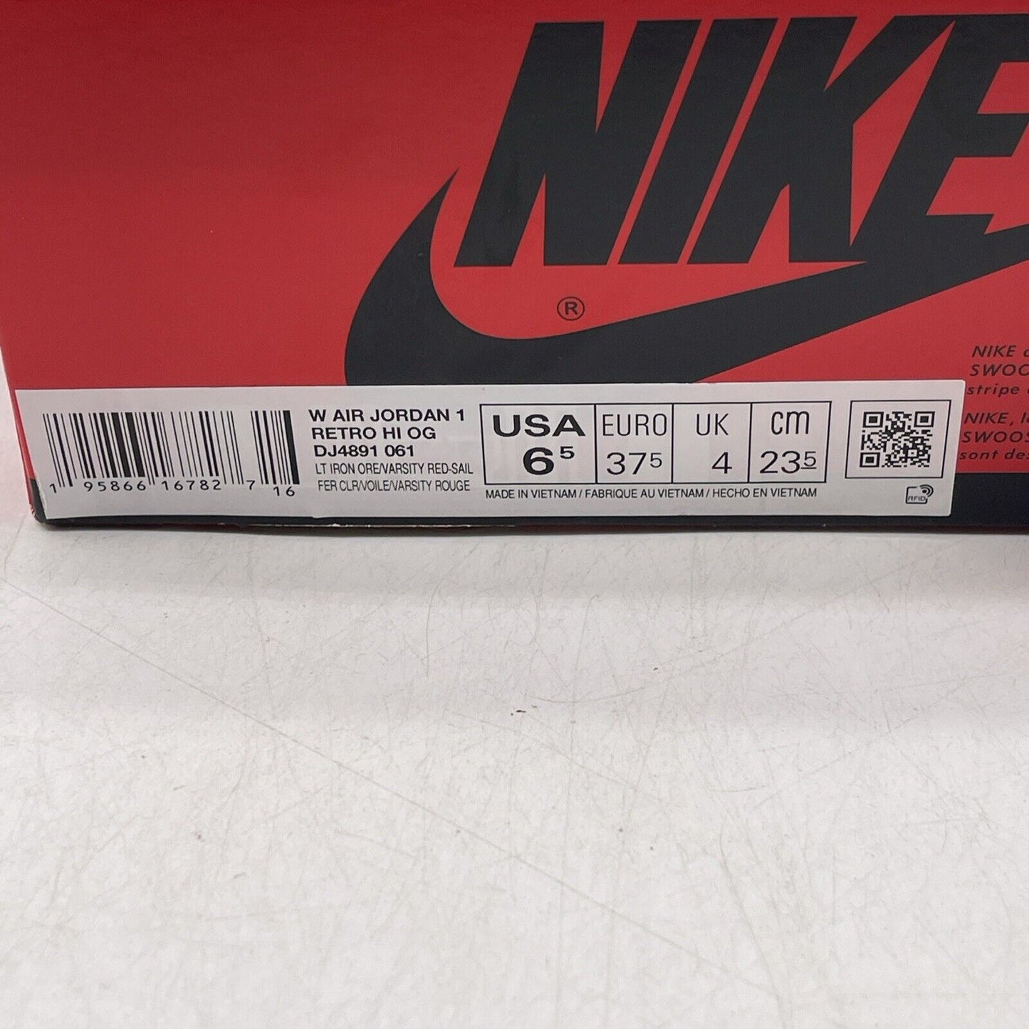 Size 6.5W - Air Jordan 1 OG High Newstalgia Chenille Leather (DJ4891-061)