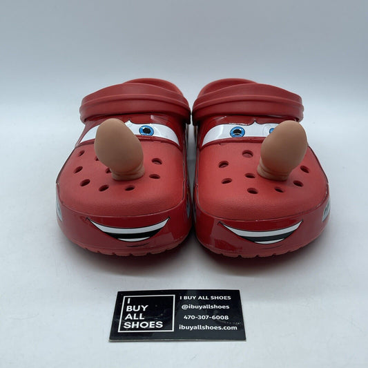 Size 11 - Crocs Classic Clog Cars Lightning Mcqueen Red Slippers Slides