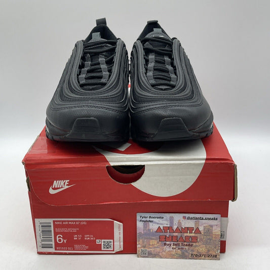 Size 6Y (GS) - Nike Air Max 97 Low Black White Leather Suede (921522-011)