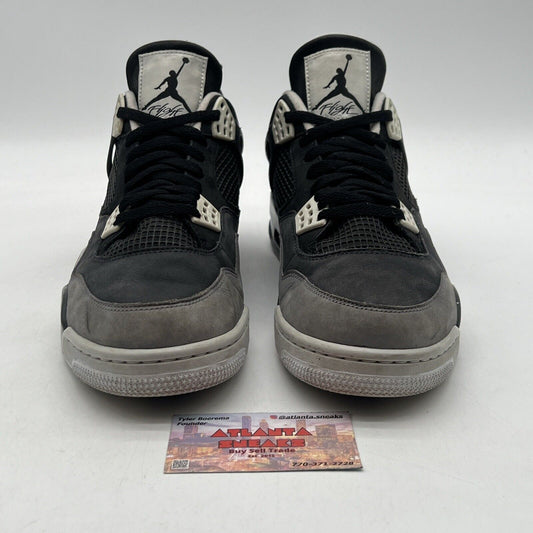 Size 11.5 - Air Jordan 4 Retro 2013 Fear White Black Suede (626969-030)