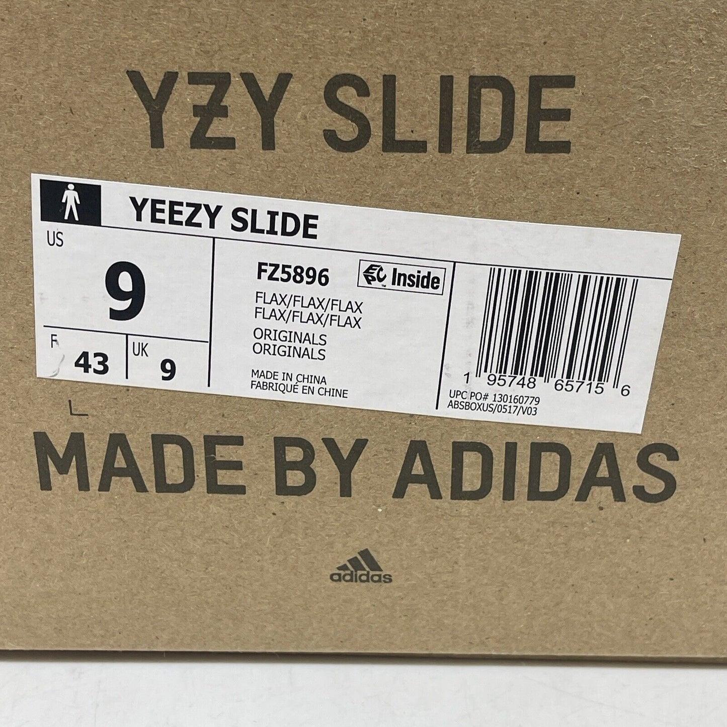 Size 9 - Yeezy Slides Flax Brown (FZ5896)