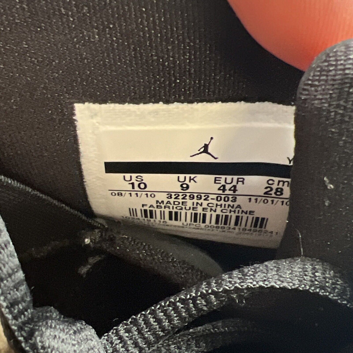 Size 10 - Jordan 6 Rings Black - (322992-003)