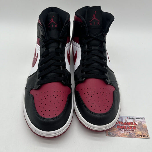 Size 13 - Jordan 1 Mid Noble Red 2020 Bred Toe Wine Burgundy Rare Colorway