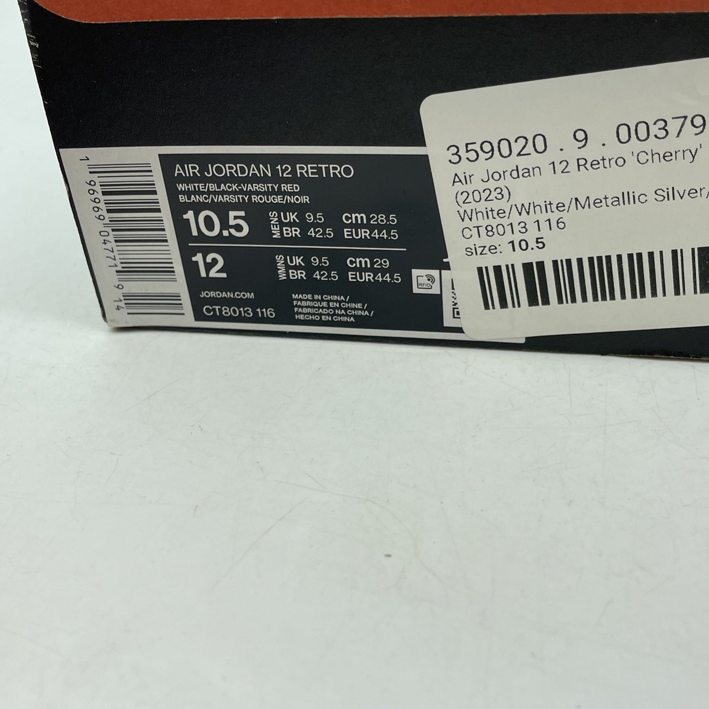 Size 10.5 - Air Jordan 12 Retro 2023 Mid Cherry (CT8013-116)