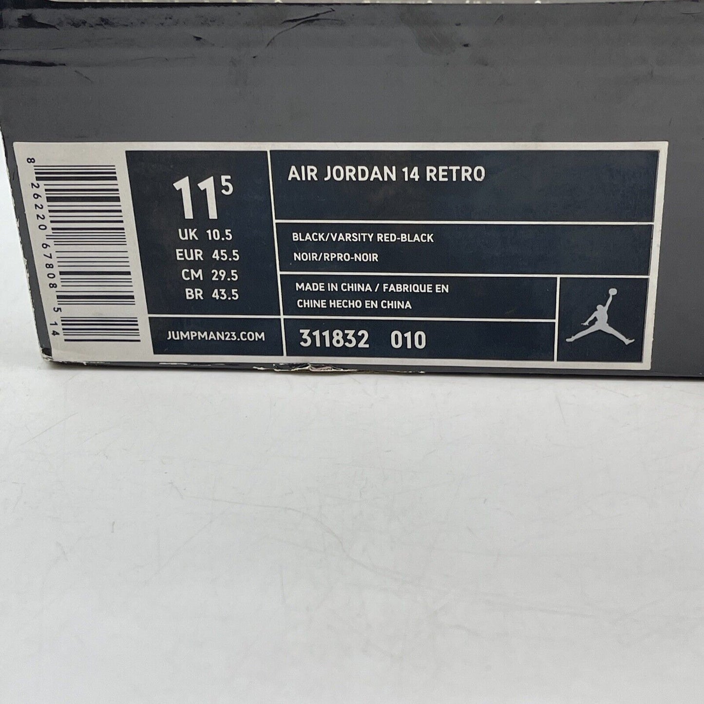 Size 11.5 - Air Jordan 14 Retro 2011 Last Shot Red Black Suede (311832-010)