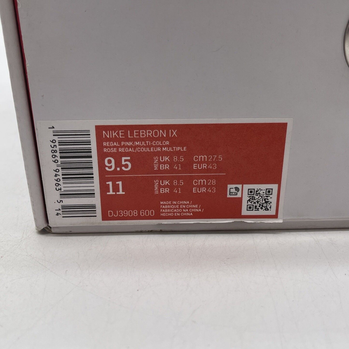Size 9.5 - Nike LeBron 9 Regal Pink Orange Brown Blue Red Yellow (DJ3908-600)