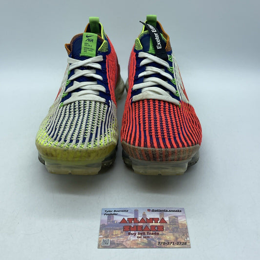 Size 10 - Nike Air VaporMax Flyknit 3 Exeter Edition Blue Red Suede (DH1307-200)