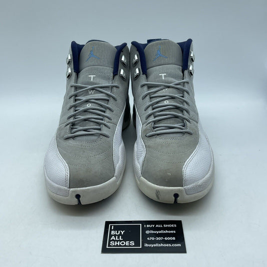 Size 10.5 - Air Jordan 12 Retro Grey University Blue Suede Leather (130690-007)