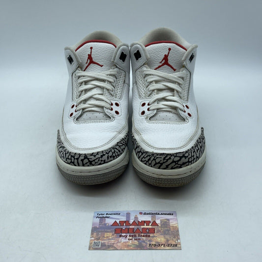 Size 5.5Y - Air Jordan 3 Retro Hall of Fame Grey Suede White Leather (398614-116