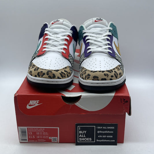 Size 13W - Nike Dunk SE Low Safari Mix White Black Suede Leather (DN3866-100)