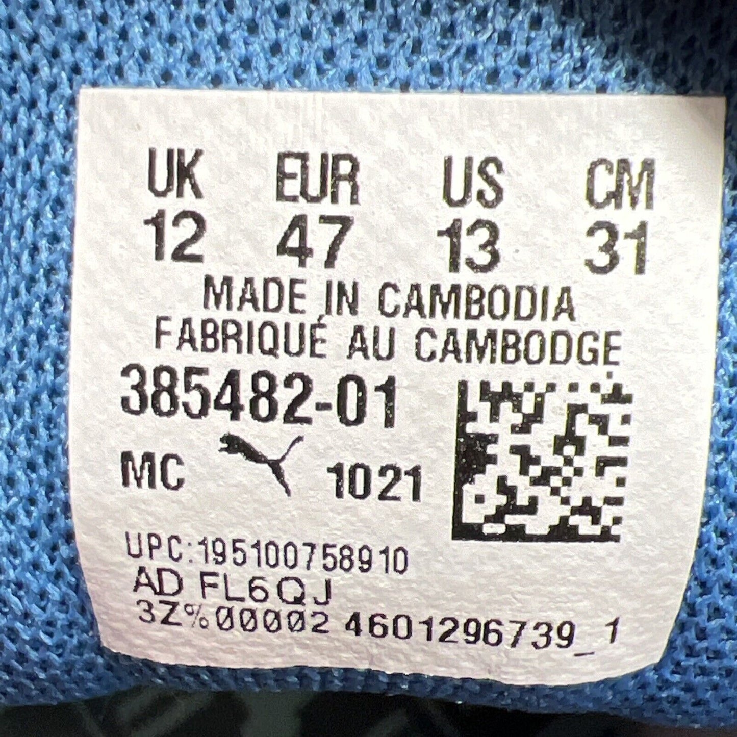 Size 13 - PUMA Roma Go For - Blue White Leather (385482-01)