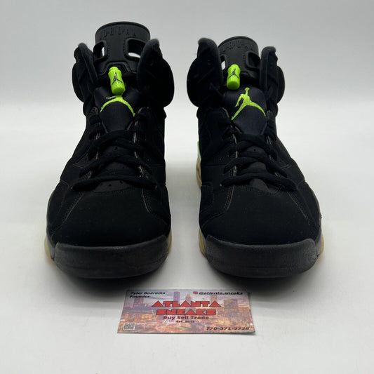 Size 11 - Jordan 6 Retro Electric Green 2021 Black Suede (CT8529-003)