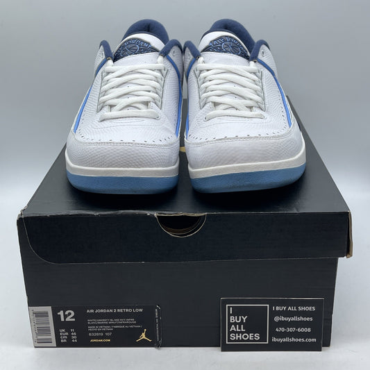 Size 12 - Air Jordan 2 Retro Low Midnight Navy White Leather (832819-107)