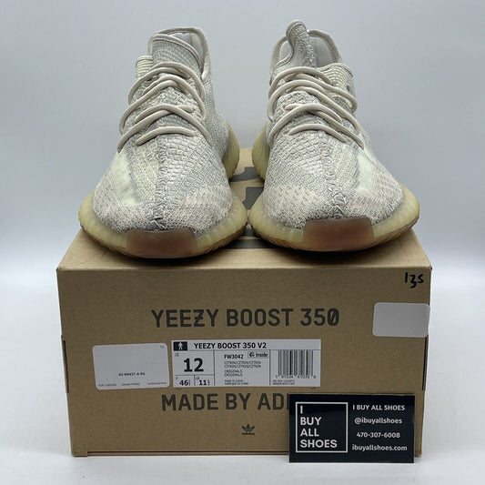 Size 12 - Yeezy Boost 350 V2 Citrin Non-Reflective Blue White Suede (FW3042)