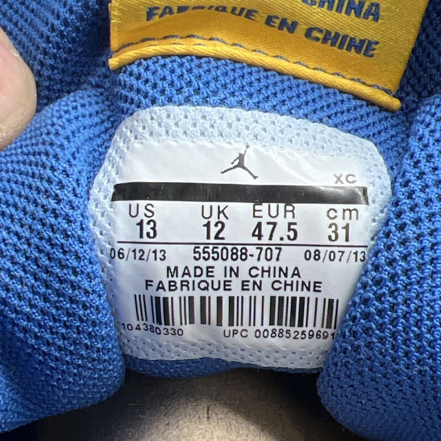 Size 13 - Air Jordan 1 Retro OG High Laney (555088-707)