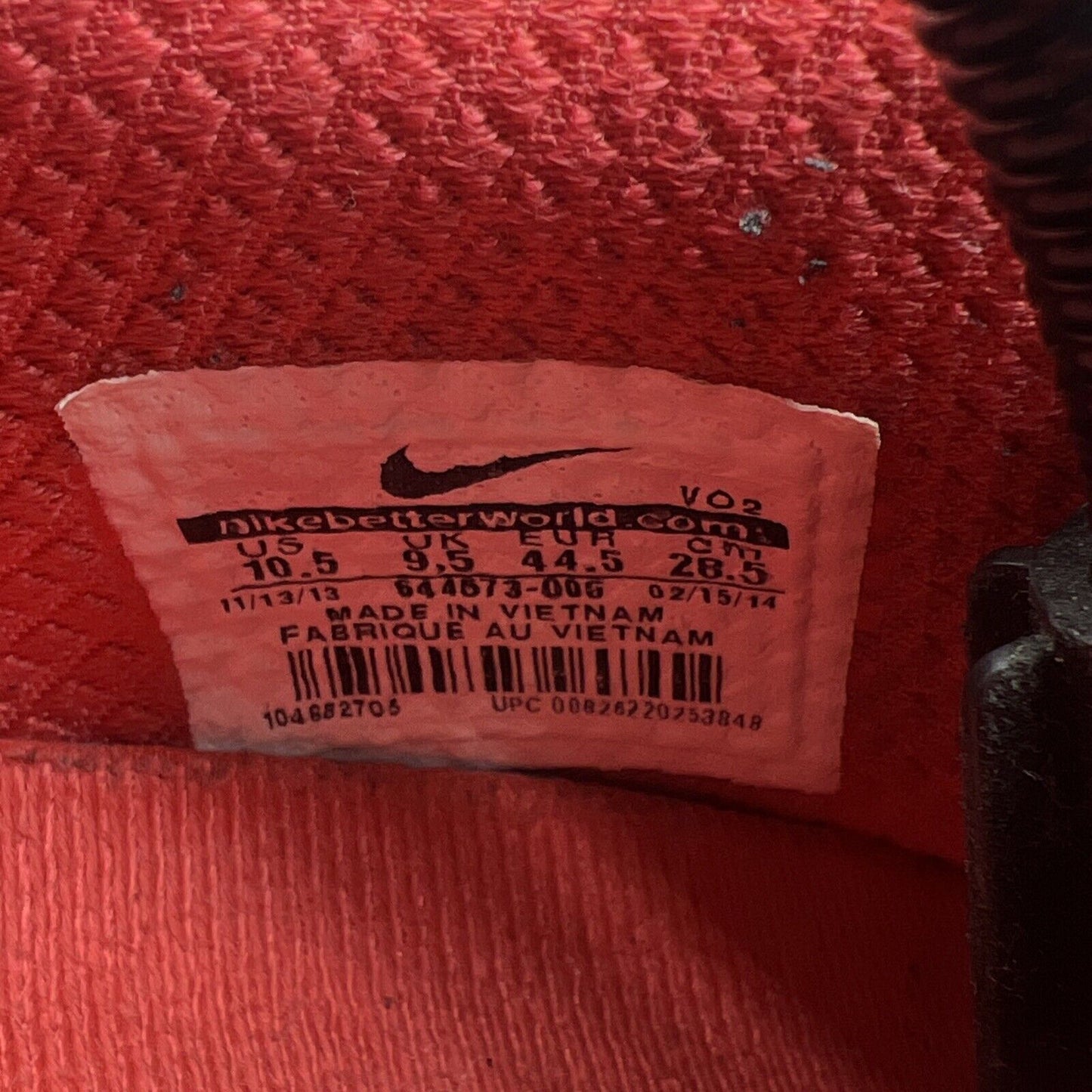 Size 10.5 - Nike Fingertrap Max Red (644673-006)