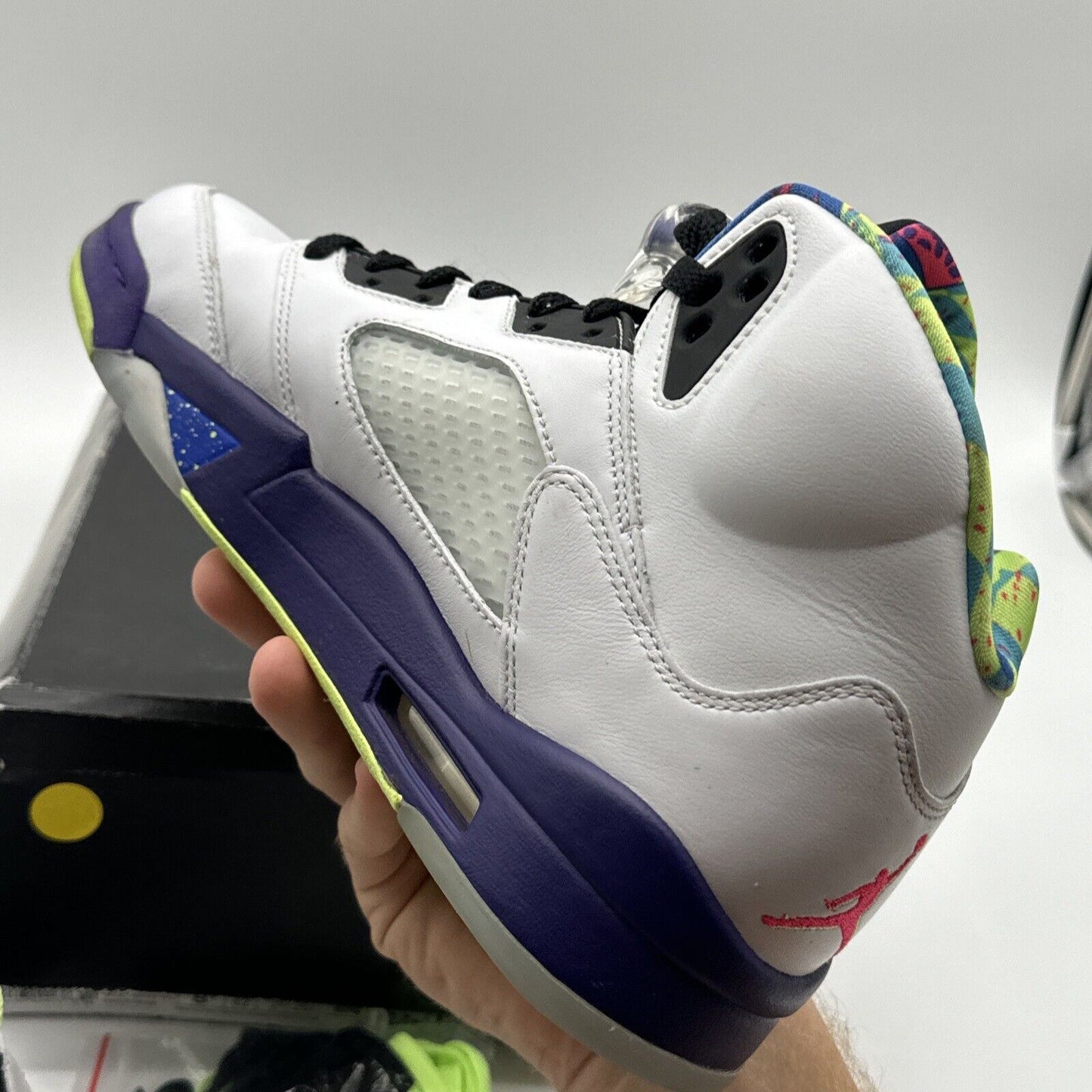 Size 8.5 - Jordan 5 Retro Alternate Bel-Air 2020 White Purple Extra Laces OG All