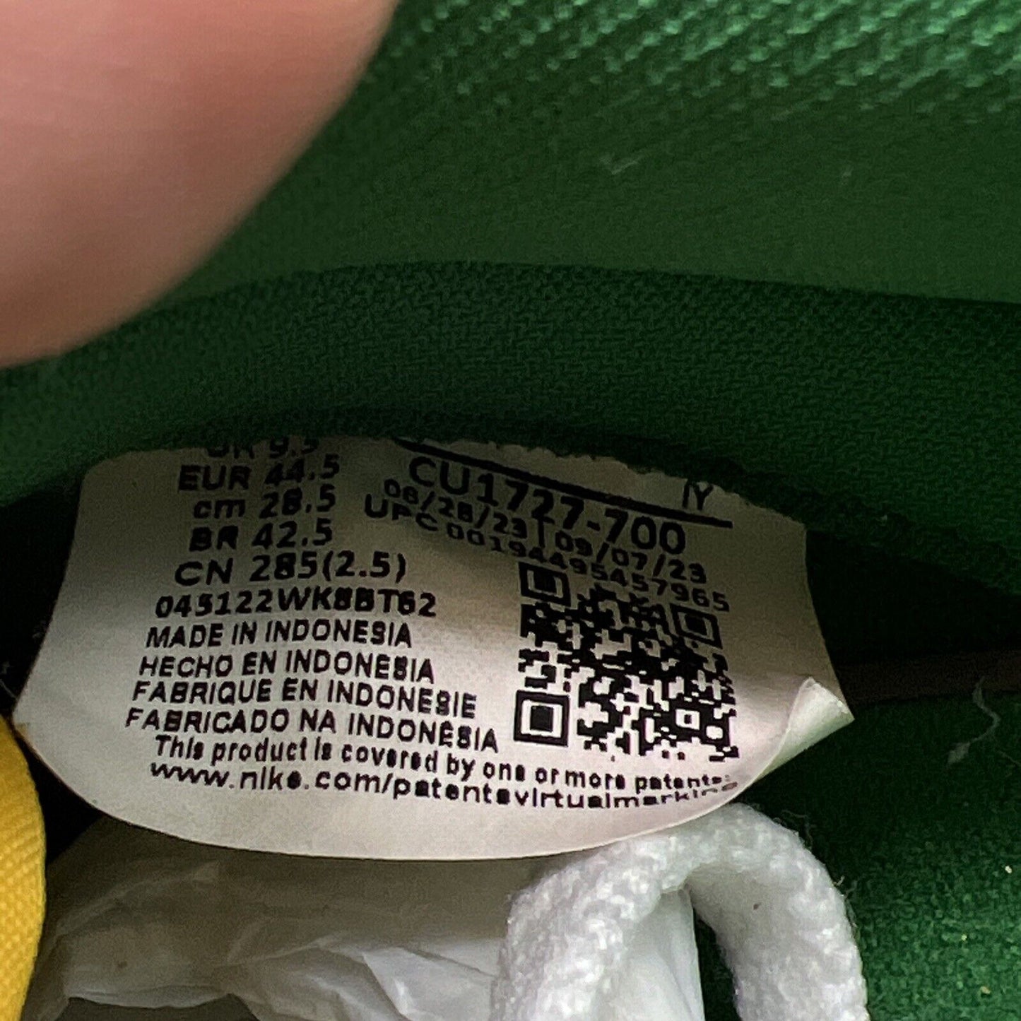 Size 10.5 - Nike Dunk SP 2020 Low Brazil Yellow Green White Leather (CU1727-700)