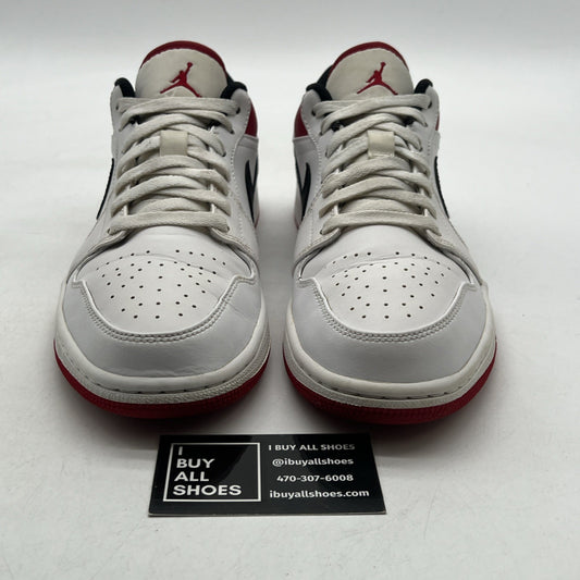 Size 10 - Air Jordan 1 Low White University Red (553558-118)