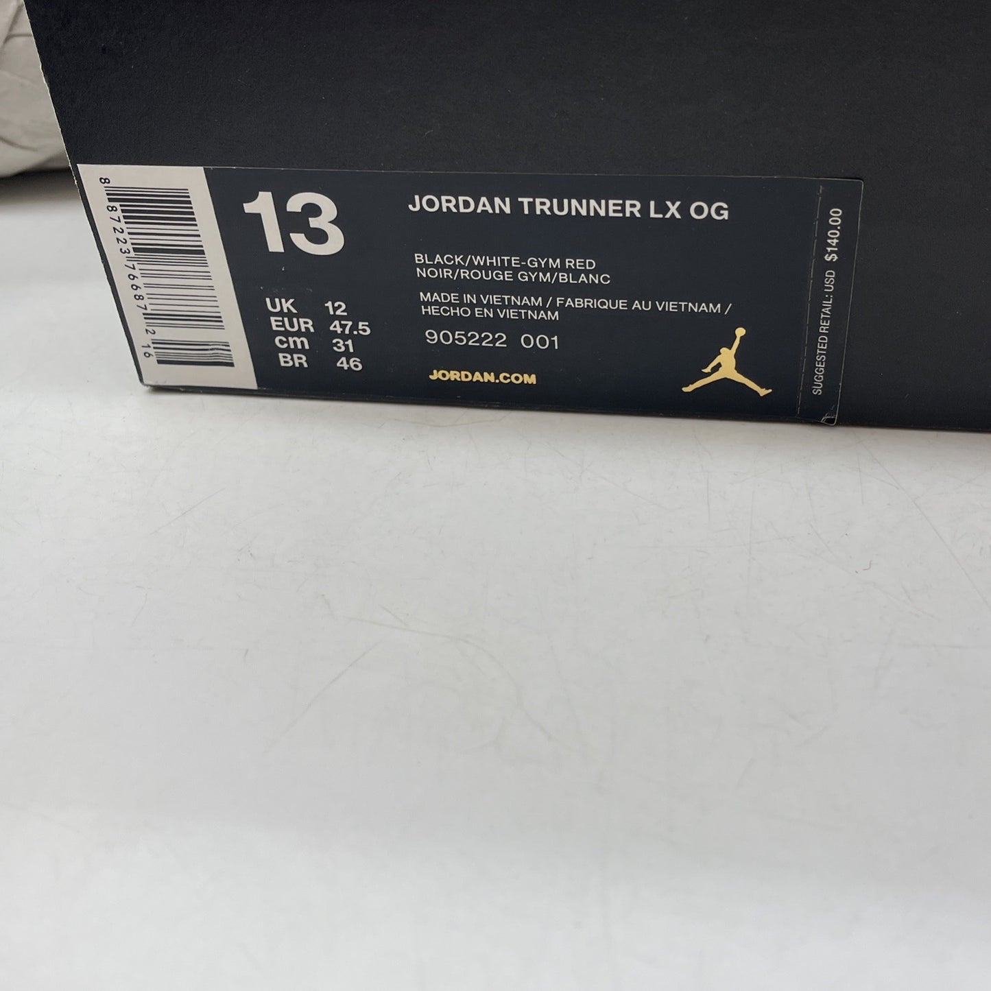 Size 13 - Air Jordan Trunner LX OG Black Gym Red (905222-001)