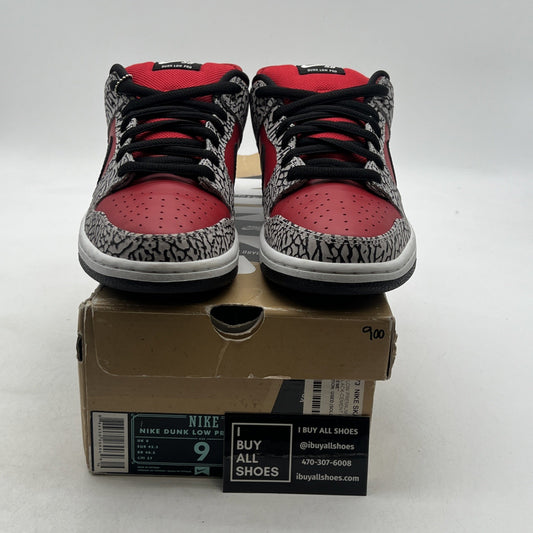 Size 9 - Nike Supreme x Dunk Premium SB Low Red Cement (313170-600)