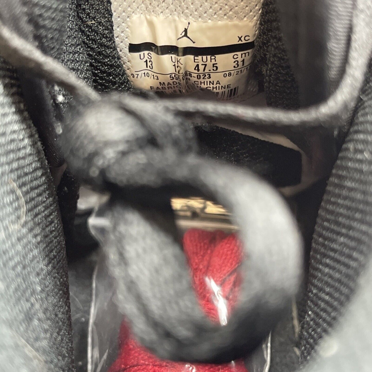 Size 13 - Air Jordan 1 Retro OG 2013 High Bred Black Red White (555088-023)