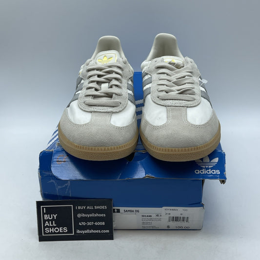 Size 7 - Adidas Samba OG Athletic Sneakers Off White Gray (ID1448)