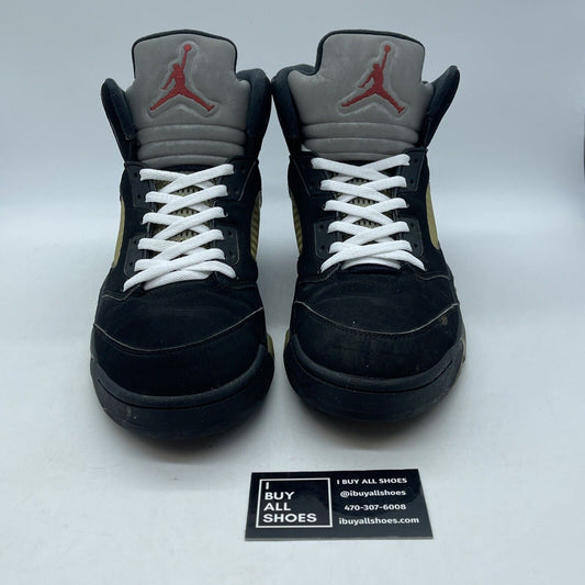 Size 13 - Jordan 5 OG Mid Metallic Silver Black Suede (845035-003)