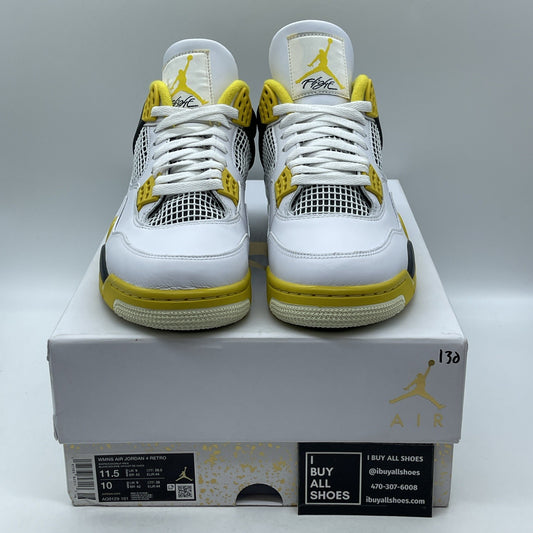 Size 11.5W - Air Jordan 4 Retro Vivid Sulfur (AQ9129-101h)