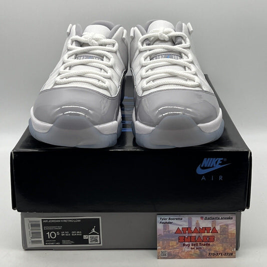 Size 10.5 - Air Jordan 11 Retro Low Cement Grey Icey Leather (AV2187-140)
