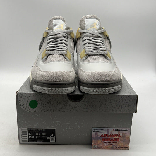 Size 12 - Jordan 4 Retro SE Low Craft Suede Grey Leather (DV3742-021)