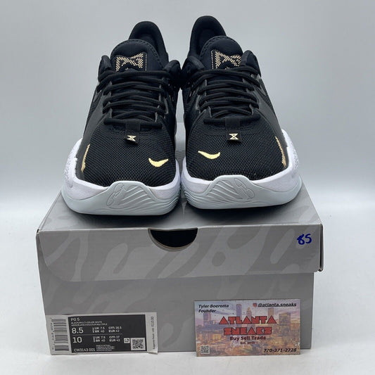 Size 8.5 - Nike PG 5 Black Suede Leather White Blue Orange (CW3143-001)