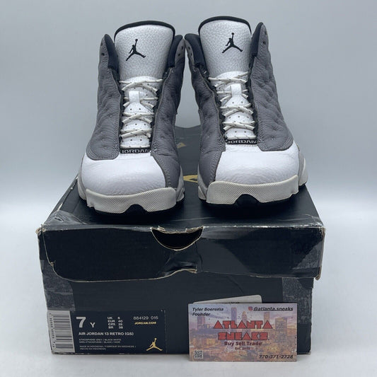 Size 7Y - Air Jordan 13 Atmospheres Grey White Suede Leather (884129-016)