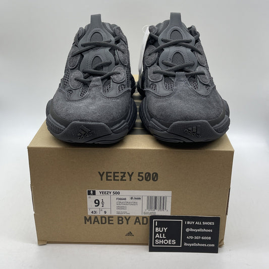 Size 9.5 - adidas Yeezy 500 Low Utility Black Suede Leather (F36640)