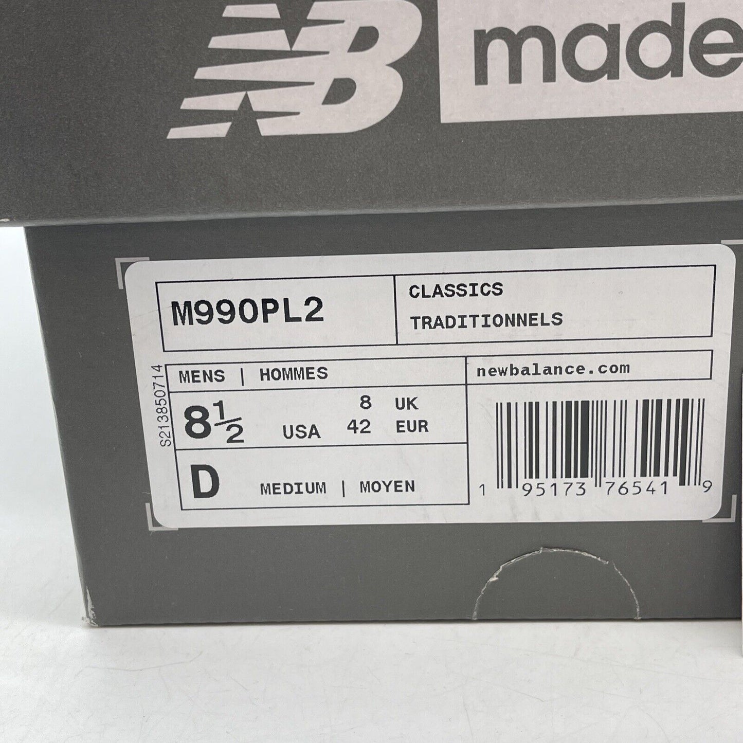 Size 8.5 - New Balance 990v2 Made in USA Blue Suede Black Leather (M990PL2)