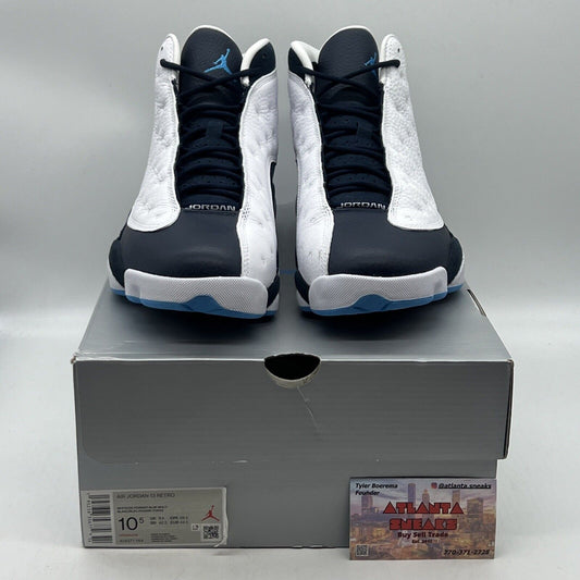 Size 10.5 - Jordan 13 Retro Obsidian Brand New Og All White Light Blue Navy