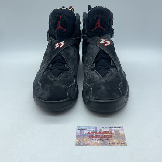 Size 10 - Air Jordan 8 Retro 2013 Playoff Black Suede White Red (305381-061)