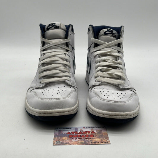 Size 9.5 - Air Jordan 1 Retro OG High Metallic Navy (555088-106)