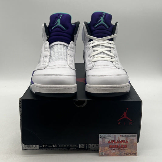Size 11.5 - Air Jordan 5 Retro NRG Fresh Prince White Aqua Purple (AV3919-135)