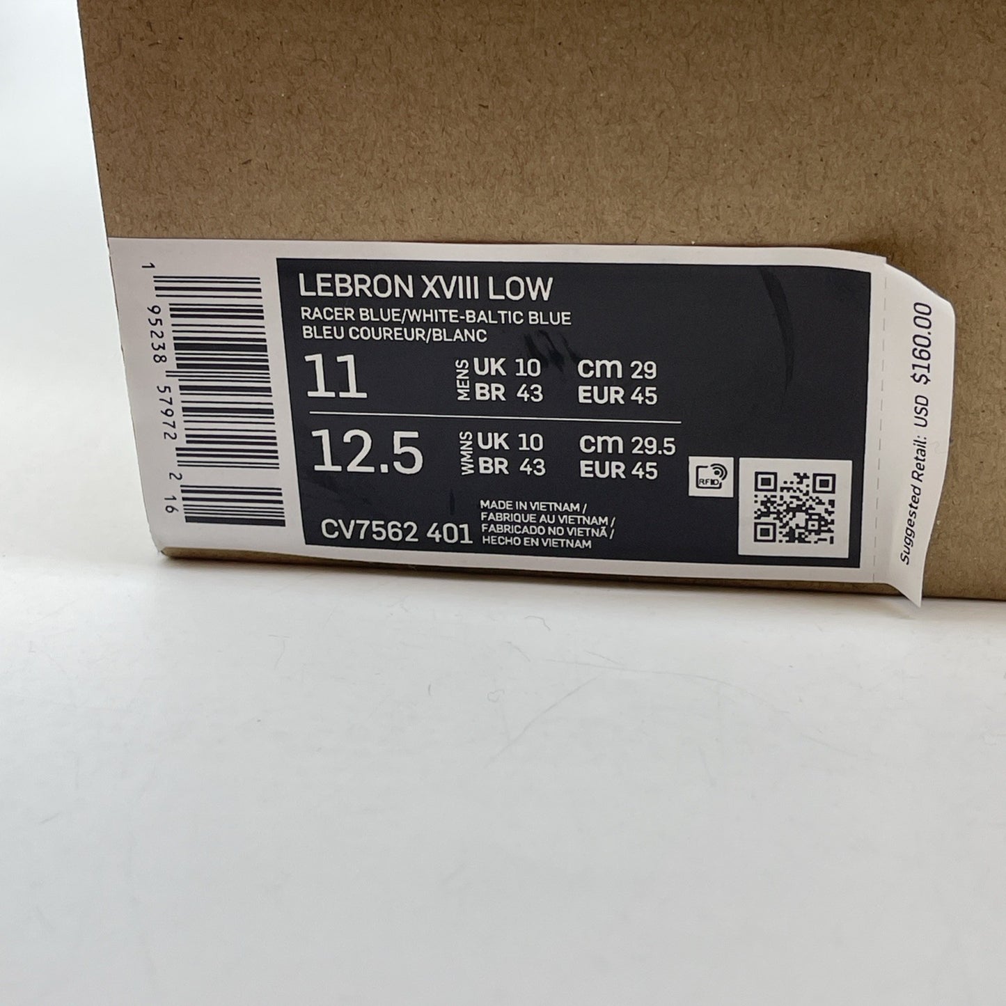 Size 11 - Nike Space Jam x LeBron 18 Low Wile E. x Roadrunner (CV7562-401)