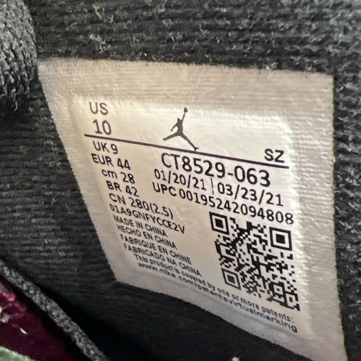 Size 10 - Air Jordan 6 Bordeaux (CT8529-063)