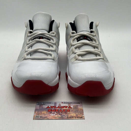 Size 11.5 - Air Jordan 11 Retro Low Cherry Bottom White Leather Red (528895-101)