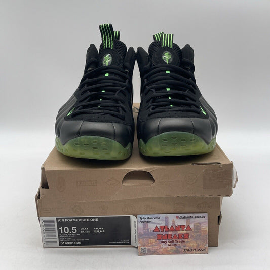 Size 10.5 - Nike Air Foamposite One HOH Electric Green Black Suede (314996-030)