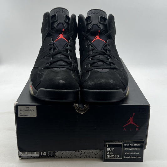 Size 14 - Air Jordan 6 Retro Infrared Black 2014 (384664-023)