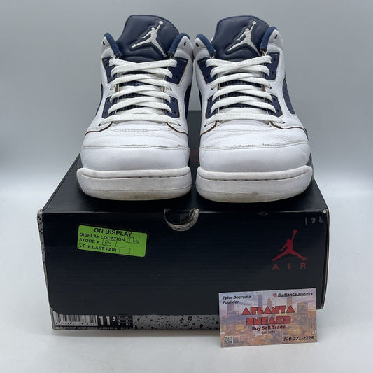 Size 11.5 - Air Jordan 5 Low Dunk From Above Blue White Leather (819171-135)